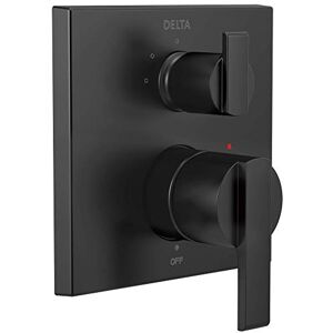 DELTA Faucet T24867-BL nowoczesny monitor kątowy zawór serii 14, 3-stopniowa zintegrowana listwa prysznicowa z przełącznikiem, matowa czerń DELTA Faucet T24867-BL nowoczesny monitor kątowy zawór serii 14, 3-stopniowa zintegrowana listwa prysznicowa z przełącznikiem, matowa czerń