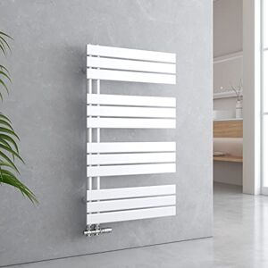 EMKE Grzejnik łazienkowy, płaski, 1041 x 600 mm, biały, podgrzewacz na ręczniki do łazienki, suszarka na ręczniki, panel na ręczniki, przyłącze boczne do wody, 639 W EMKE Grzejnik łazienkowy, płaski, 1041 x 600 mm, biały, podgrzewacz na ręczniki do łazienki, suszarka na ręczniki, panel na ręczniki, przyłącze boczne do wody, 639 W