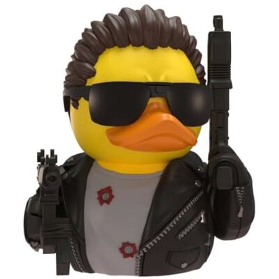 TUBBZ : Terminator T-800 winylowa figurka gumowa kaczka kolekcjonerska Oficjalny produkt Terminator – winylowa figurka z wyświetlaczem do wanny, postać cyborga, dekoracja dla fanów science fiction TUBBZ : Terminator T-800 winylowa figurka gumowa kaczka kolekcjonerska Oficjalny produkt Terminator – winylowa figurka z wyświetlaczem do wanny, postać cyborga, dekoracja dla fanów science fiction