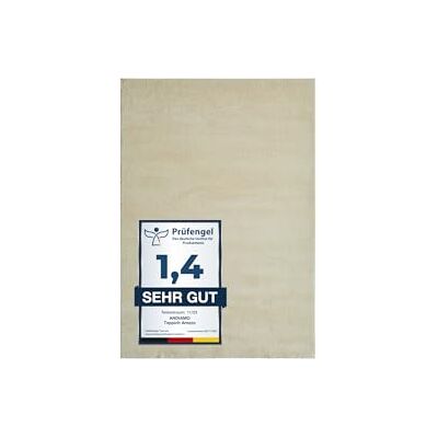 andiamo Dywan Arezzo do salonu, jadalni, łatwy w pielęgnacji, elegancki, przytulny dywan, jednokolorowy, 80 cm, okrągły, kremowy andiamo Dywan Arezzo do salonu, jadalni, łatwy w pielęgnacji, elegancki, przytulny dywan, jednokolorowy, 80 cm, okrągły, kremowy