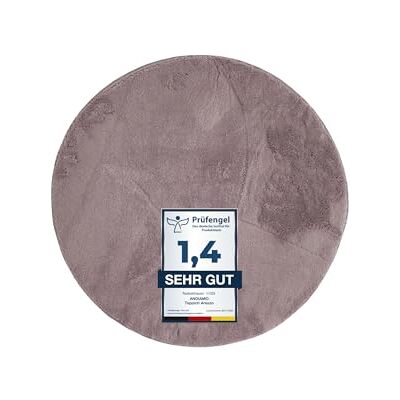 andiamo Dywan Arezzo do salonu, jadalni, łatwy w pielęgnacji, elegancki, przytulny dywan, jednokolorowy, 67 cm, okrągły, lawendowy andiamo Dywan Arezzo do salonu, jadalni, łatwy w pielęgnacji, elegancki, przytulny dywan, jednokolorowy, 67 cm, okrągły, lawendowy
