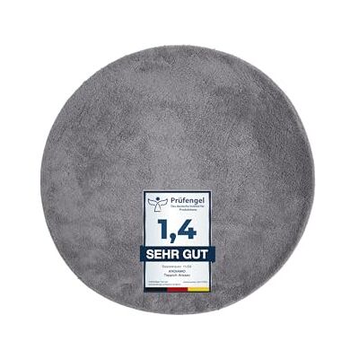 andiamo Dywan Arezzo do salonu, jadalni, łatwy w pielęgnacji, elegancki, przytulny dywan, jednokolorowy, 67 cm, okrągły, antracyt andiamo Dywan Arezzo do salonu, jadalni, łatwy w pielęgnacji, elegancki, przytulny dywan, jednokolorowy, 67 cm, okrągły, antracyt