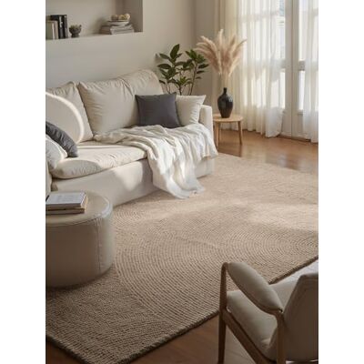 HANSE Home Dywan wełniany Eleni – naturalny, tkany ręcznie – Hygge Skandi, wełniany dywan do salonu, sypialni, jadalni, przedpokoju – jasnobeżowy, 160 x 230 cm HANSE Home Dywan wełniany Eleni – naturalny, tkany ręcznie – Hygge Skandi, wełniany dywan do salonu, sypialni, jadalni, przedpokoju – jasnobeżowy, 160 x 230 cm