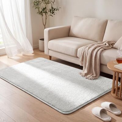 VOUNOT ® Dywan do salonu 120x160 cm, z antypoślizgowym spodem i matą antypoślizgową, miękki i puszysty krótki włos, do sypialni pokoju dziecięcego jadalni, kremowy VOUNOT ® Dywan do salonu 120x160 cm, z antypoślizgowym spodem i matą antypoślizgową, miękki i puszysty krótki włos, do sypialni pokoju dziecięcego jadalni, kremowy