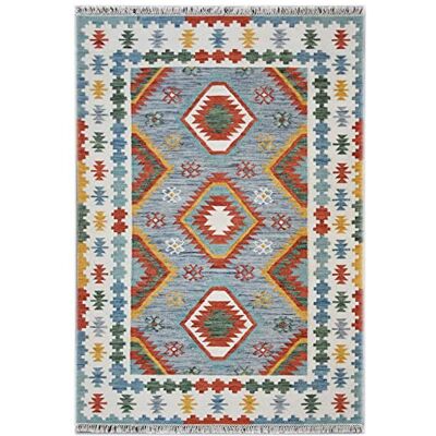 Dywan z wełny Bakero Colombo - Boho geometryczny 180x120cm Dywan z wełny Bakero Colombo - Boho geometryczny 180x120cm