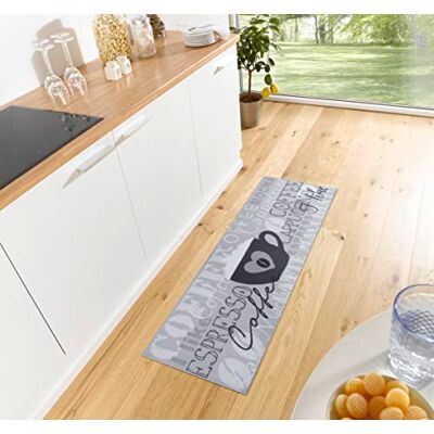 Dywan Hanse Home Collection Behúň Cook & Clean 105729 Szary Czarny Biały - 50x150 cm Dywan Hanse Home Collection Behúň Cook & Clean 105729 Szary Czarny Biały - 50x150 cm