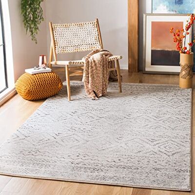 SAFAVIEH Augustine Bohemian Area dywan, tkany dywan z polipropylenu w kolorze kości słoniowej/szarym, 120 x 180 cm SAFAVIEH Augustine Bohemian Area dywan, tkany dywan z polipropylenu w kolorze kości słoniowej/szarym, 120 x 180 cm
