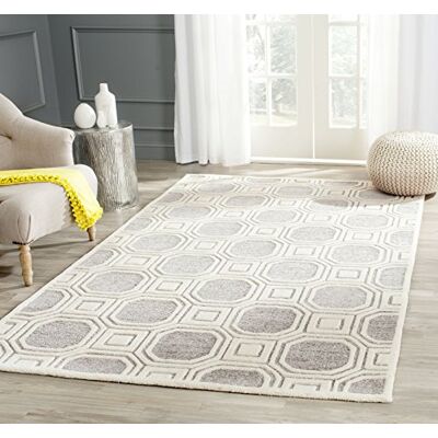 SAFAVIEH PRE153 dywan do salonu, ręcznie tkany miękkie włókna wiskozowe, srebrny, 120 x 180 cm SAFAVIEH PRE153 dywan do salonu, ręcznie tkany miękkie włókna wiskozowe, srebrny, 120 x 180 cm