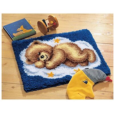 Vervaco Latch Hook Kit Zestaw Dywanik ŚPIĄCY NIEDŹWIEDŹ Haft Dywanowy dla Początkujących 50 x 40 cm Zrób to Sam Zestaw Kreatywny dla Dorosłych DIY Dekoracja Domu Vervaco Latch Hook Kit Zestaw Dywanik ŚPIĄCY NIEDŹWIEDŹ Haft Dywanowy dla Początkujących 50 x 40 cm Zrób to Sam Zestaw Kreatywny dla Dorosłych DIY Dekoracja Domu