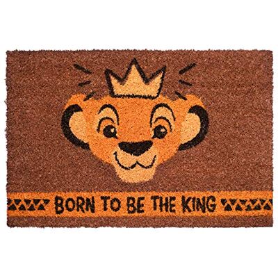 Grupo Erik Erik Disney Lion Born to Be The King wycieraczka z kokosa, wielokolorowa, 40 x 60 cm Grupo Erik Erik Disney Lion Born to Be The King wycieraczka z kokosa, wielokolorowa, 40 x 60 cm