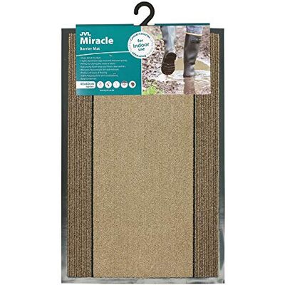 JVL Miracle Beige z brązowymi paskami mata barierowa, 40 x 60 cm JVL Miracle Beige z brązowymi paskami mata barierowa, 40 x 60 cm