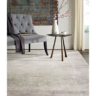 SAFAVIEH Dywan Glam do salonu, jadalni, sypialni kolekcja Passion, krótkie runo, w kolorze szarym i lawendowym, 122 x 170 cm SAFAVIEH Dywan Glam do salonu, jadalni, sypialni kolekcja Passion, krótkie runo, w kolorze szarym i lawendowym, 122 x 170 cm