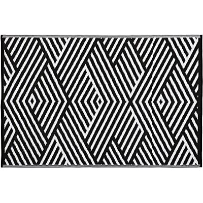 JVL Lekki dwustronny tkany dywan z tworzywa sztucznego, 120 x 180 cm, geo JVL Lekki dwustronny tkany dywan z tworzywa sztucznego, 120 x 180 cm, geo