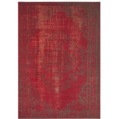 HANSE Home Welurowy dywan Cordelia czerwony szary, 160x230 cm HANSE Home Welurowy dywan Cordelia czerwony szary, 160x230 cm