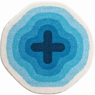 Grund KARIM RASHID ekskluzywny designerski dywanik łazienkowy, 100% poliakryl, ultra miękki, antypoślizgowy, certyfikat Öko-Tex, KARIM 03, mata łazienkowa, 90 cm, okrągły, niebieski Grund KARIM RASHID ekskluzywny designerski dywanik łazienkowy, 100% poliakryl, ultra miękki, antypoślizgowy, certyfikat Öko-Tex, KARIM 03, mata łazienkowa, 90 cm, okrągły, niebieski