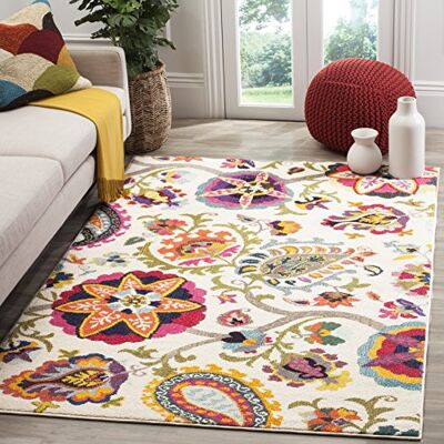 SAFAVIEH dywan Gabrielle, tkany dywan polipropylenowy z kości słoniowej/Multi, 120 x 180 cm SAFAVIEH dywan Gabrielle, tkany dywan polipropylenowy z kości słoniowej/Multi, 120 x 180 cm