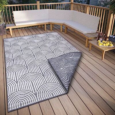 HANSE Home Pangli Dywan do użytku na zewnątrz, odporny na warunki atmosferyczne, dwustronny, skandynawski styl boho, wodoodporny, jednokolorowy, geometryczny efekt 3D, do ogrodu, na balkon, taras, do HANSE Home Pangli Dywan do użytku na zewnątrz, odporny na warunki atmosferyczne, dwustronny, skandynawski styl boho, wodoodporny, jednokolorowy, geometryczny efekt 3D, do ogrodu, na balkon, taras, do