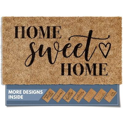 Barnyard Designs Mata pod drzwi "Home Sweet Home", antypoślizgowa mata do użytku wewnątrz i na zewnątrz, mata powitalna pod drzwi wejściowe, na werandę, wystrój domu, 76 x 43 cm Barnyard Designs Mata pod drzwi "Home Sweet Home", antypoślizgowa mata do użytku wewnątrz i na zewnątrz, mata powitalna pod drzwi wejściowe, na werandę, wystrój domu, 76 x 43 cm