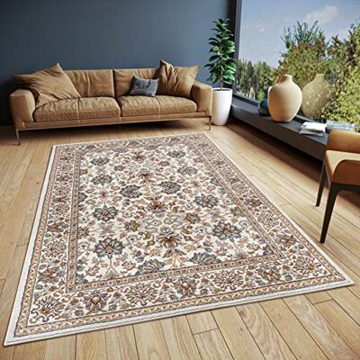 HANSE Home Saraceni Dywan orientalny, klasyczny, gęsto tkany z ornamentami i motywami kwiatowymi, miękkie krótkie runo do sypialni, jadalni, salonu, przedpokoju – kremowy, 80 x 120 cm HANSE Home Saraceni Dywan orientalny, klasyczny, gęsto tkany z ornamentami i motywami kwiatowymi, miękkie krótkie runo do sypialni, jadalni, salonu, przedpokoju – kremowy, 80 x 120 cm