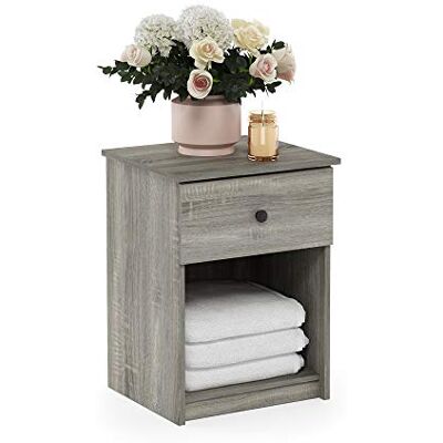 Furinno Stoliki nocne - 219153 - Zestaw 2 szt. - Francuski dąb szary Furinno Stoliki nocne - 219153 - Zestaw 2 szt. - Francuski dąb szary