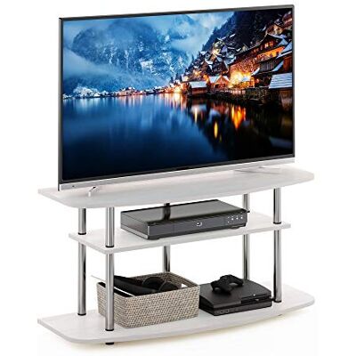 Furinno Turn-N-Tube 3-poziomowy stojak na TV - Biały dąb - Stojak na TV Furinno Turn-N-Tube 3-poziomowy stojak na TV - Biały dąb - Stojak na TV