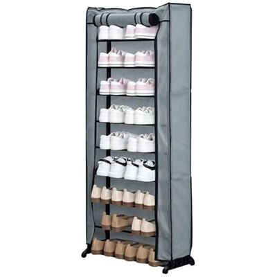 Pricenet Herzberg HG-8076 - Regał na buty - 9 półek szary Pricenet Herzberg HG-8076 - Regał na buty - 9 półek szary