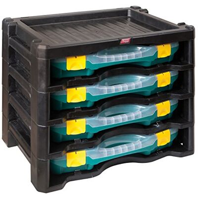 Tayg Multibox N° 2 (w zestawie 4 pudełka na małe części nr 23, system przechowywania małych części, pudełko można układać w stos, na narzędzia, wymiary 447 x 314 x 360 mm) 484961 Tayg Multibox N° 2 (w zestawie 4 pudełka na małe części nr 23, system przechowywania małych części, pudełko można układać w stos, na narzędzia, wymiary 447 x 314 x 360 mm) 484961