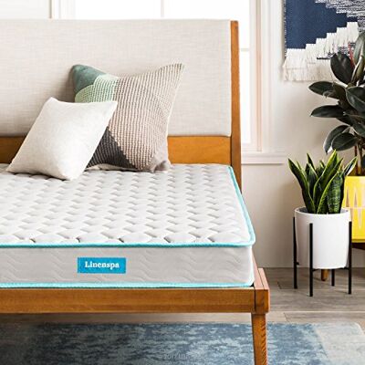Linenspa Materac z pianki memory i sprężyn sprężynowych 15 cm – do łóżka dziecięcego, łóżka dla gości, łóżek piętrowych, kampera, podwójny (135 x 190 cm) Linenspa Materac z pianki memory i sprężyn sprężynowych 15 cm – do łóżka dziecięcego, łóżka dla gości, łóżek piętrowych, kampera, podwójny (135 x 190 cm)