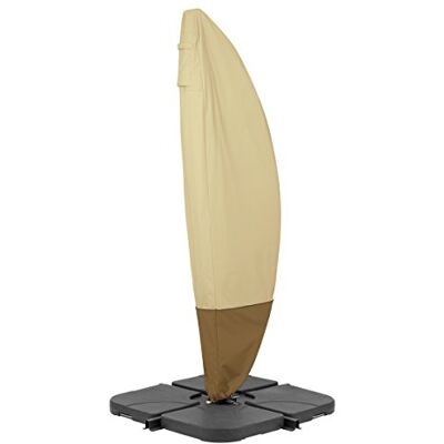 Classic Accessories Weranda wodoodporny 43 cm przesunięty bananowa rama pokrowiec na parasol na patio Classic Accessories Weranda wodoodporny 43 cm przesunięty bananowa rama pokrowiec na parasol na patio