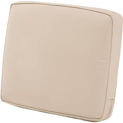 Classic Accessories Montlake FadeSafe wodoodporna, 50 x 50 x 10 cm poduszka na oparcie na patio, beżowa, poduszka do siedzenia na zewnątrz Classic Accessories Montlake FadeSafe wodoodporna, 50 x 50 x 10 cm poduszka na oparcie na patio, beżowa, poduszka do siedzenia na zewnątrz