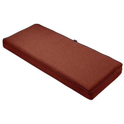 Classic Accessories Montlake wodoodporna poduszka na ławkę/kanapę na zewnątrz, 137 x 45 x 7 cm, huśtawka na meble ogrodowe, wrzosowa henna czerwona Classic Accessories Montlake wodoodporna poduszka na ławkę/kanapę na zewnątrz, 137 x 45 x 7 cm, huśtawka na meble ogrodowe, wrzosowa henna czerwona