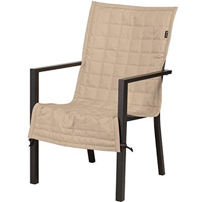 Classic Accessories Montlake odporny na blaknięcie pokrowiec na krzesło na patio od klasycznych akcesoriów, 113 cm x 50 cm, antyczny beżowy Classic Accessories Montlake odporny na blaknięcie pokrowiec na krzesło na patio od klasycznych akcesoriów, 113 cm x 50 cm, antyczny beżowy