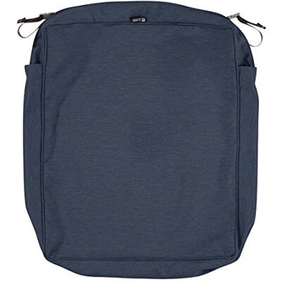 Classic Accessories Montlake Water-Resistant 21 x 25 x 5 Inch Rectangle Outdoor Seat Cushion Slip Cover, Patio Furniture Chair Cushion Cover, Heather Indigo Blue, Patio Furniture Cushion Covers Classic Accessories Montlake Water-Resistant 21 x 25 x 5 Inch Rectangle Outdoor Seat Cushion Slip Cover, Patio Furniture Chair Cushion Cover, Heather Indigo Blue, Patio Furniture Cushion Covers