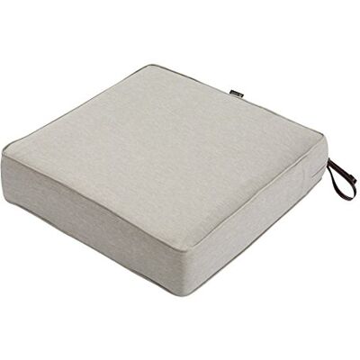 Classic Accessories Montlake FadeSafe kwadratowa poduszka do siedzenia na patio – 12,7 cm grubości, wytrzymała, na patio z wodoodpornym spodem, szara wrzosowa, 58 cm szer. x 63 cm gł. x 5 cm (62-019 Classic Accessories Montlake FadeSafe kwadratowa poduszka do siedzenia na patio – 12,7 cm grubości, wytrzymała, na patio z wodoodpornym spodem, szara wrzosowa, 58 cm szer. x 63 cm gł. x 5 cm (62-019