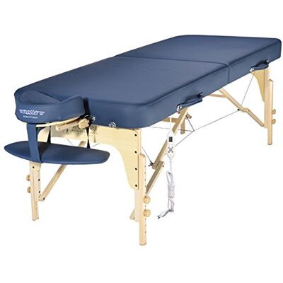 Master Massage Equipment Master Massage Phoenix ThermaTop składany leżak do masażu, 71 cm, zintegrowany system ogrzewania, leżanka/łóżko, drewniana podstawa i stół do noszenia, ciepłe ciało królewski błękit Master Massage Equipment Master Massage Phoenix ThermaTop składany leżak do masażu, 71 cm, zintegrowany system ogrzewania, leżanka/łóżko, drewniana podstawa i stół do noszenia, ciepłe ciało królewski błękit