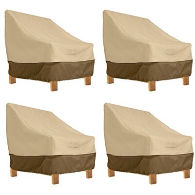 Classic Accessories Veranda wodoodporny pokrowiec na krzesło tarasowe z głębokim siedzeniem 91 cm, 4 sztuki, pokrowce na meble ogrodowe Classic Accessories Veranda wodoodporny pokrowiec na krzesło tarasowe z głębokim siedzeniem 91 cm, 4 sztuki, pokrowce na meble ogrodowe