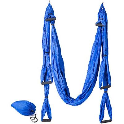 FSYOSWIB FFitness Huśtawka do jogi Antygrawitacyjny huśtawka do jogi Hamak powietrzny do Asany jogi z super wytrzymałego materiału NYLON TAFFETTà 210T (BLU) FSYOSWIB FFitness Huśtawka do jogi Antygrawitacyjny huśtawka do jogi Hamak powietrzny do Asany jogi z super wytrzymałego materiału NYLON TAFFETTà 210T (BLU)