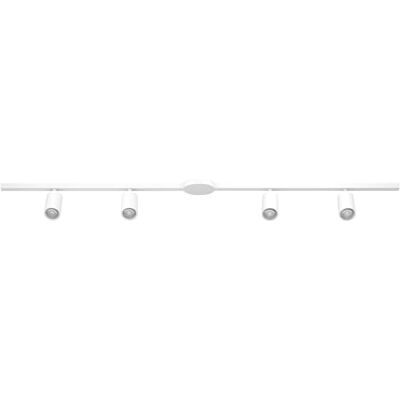 EGLO System szyn wysokonapięciowych Easy Track z 3 reflektorami sufitowymi, listwa szynowa z aluminium i tworzywa sztucznego w kolorze białym, lampy z oprawką GU10, 102 cm EGLO System szyn wysokonapięciowych Easy Track z 3 reflektorami sufitowymi, listwa szynowa z aluminium i tworzywa sztucznego w kolorze białym, lampy z oprawką GU10, 102 cm
