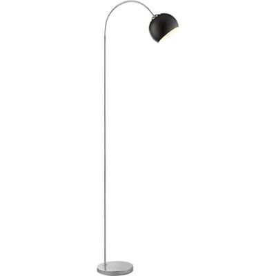 Brilliant Lampa stojąca Helen, oprawa E27, wysokość 170 cm, szerokość 23 cm, głębokość 51 cm, zakrzywione ramię, metal, kolor chromu z czarnym kloszem, idealna do salonu i kącika do czytania, nowoczesne Brilliant Lampa stojąca Helen, oprawa E27, wysokość 170 cm, szerokość 23 cm, głębokość 51 cm, zakrzywione ramię, metal, kolor chromu z czarnym kloszem, idealna do salonu i kącika do czytania, nowoczesne
