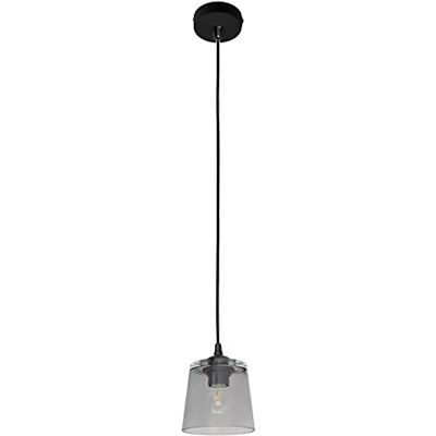 HELAM Lucea - abażurowe szkło przydymione - 1 źródło światła - Lampa wisząca HELAM Lucea - abażurowe szkło przydymione - 1 źródło światła - Lampa wisząca