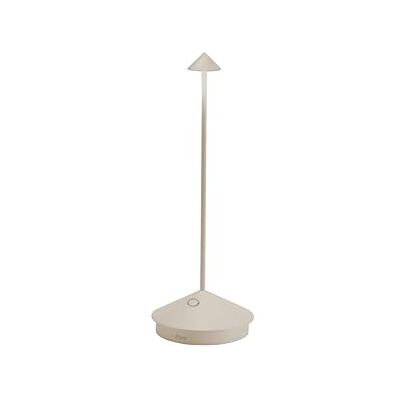 Zafferano , Lampa Pina, Bezprzewodowa Zasilana Akumulatorowo Lampa Stołowa ze Sterowaniem Dotykowym, Również do Użytku Zewnętrznego, Ściemniacz, 2200-3000 K, Wysokość 29 cm, Kolor Piaskowy Zafferano , Lampa Pina, Bezprzewodowa Zasilana Akumulatorowo Lampa Stołowa ze Sterowaniem Dotykowym, Również do Użytku Zewnętrznego, Ściemniacz, 2200-3000 K, Wysokość 29 cm, Kolor Piaskowy