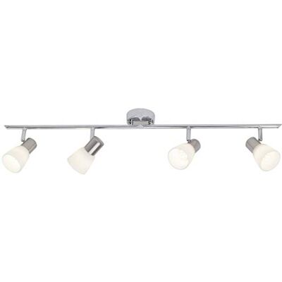 Brilliant Janna lampa punktowa LED, 4 źródła światła, obrotowa, 4 x E14 3 W LED w zestawie, metal/szkło, żelazo/chrom/biały G46132/77 Brilliant Janna lampa punktowa LED, 4 źródła światła, obrotowa, 4 x E14 3 W LED w zestawie, metal/szkło, żelazo/chrom/biały G46132/77