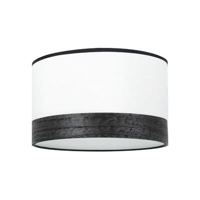 VoltShine Klosz stojący do salonu, wzór w kolorze białym i czarnym drewnie, wymiary 40x40x20 cm VoltShine Klosz stojący do salonu, wzór w kolorze białym i czarnym drewnie, wymiary 40x40x20 cm
