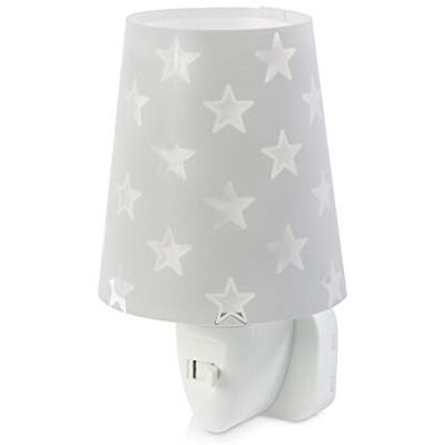 Dalber Lampka nocna dla dzieci, lampka nocna LED do pokoju dziecięcego, gwiazdy, szara Dalber Lampka nocna dla dzieci, lampka nocna LED do pokoju dziecięcego, gwiazdy, szara