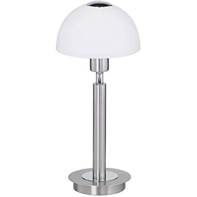 WOFI Action lampa stołowa, 1-żarówkowa, seria Amber, 1 x E14, 3 W, wysokość 29 cm, średnica 14 cm, matowy nikiel 857501640000 WOFI Action lampa stołowa, 1-żarówkowa, seria Amber, 1 x E14, 3 W, wysokość 29 cm, średnica 14 cm, matowy nikiel 857501640000