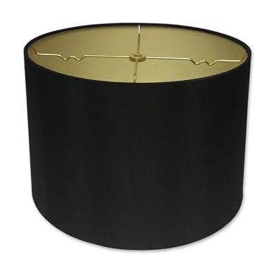 Royal Designs, Inc. Royal Designs klosz lampy w twardej oprawie z płytkim bębnem, czarny, 11 x 12 x 8,5 Royal Designs, Inc. Royal Designs klosz lampy w twardej oprawie z płytkim bębnem, czarny, 11 x 12 x 8,5