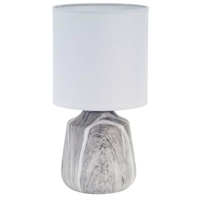 Versa Czarna ceramiczna lampa stołowa 12,5 x 24,5 x 12,5 cm Versa Czarna ceramiczna lampa stołowa 12,5 x 24,5 x 12,5 cm