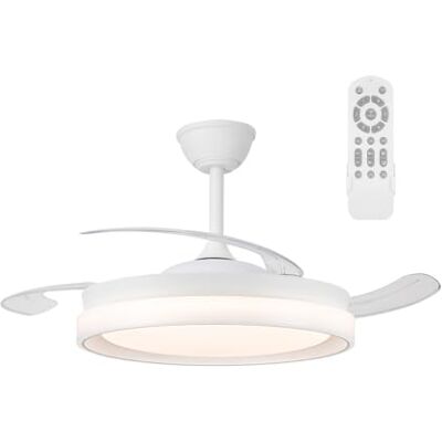 Wonderlamp Wonderlamp - LED sufitowy wentylator z składanymi łopatkami Nestera Eco cct Dim - Wentylator Wonderlamp Wonderlamp - LED sufitowy wentylator z składanymi łopatkami Nestera Eco cct Dim - Wentylator
