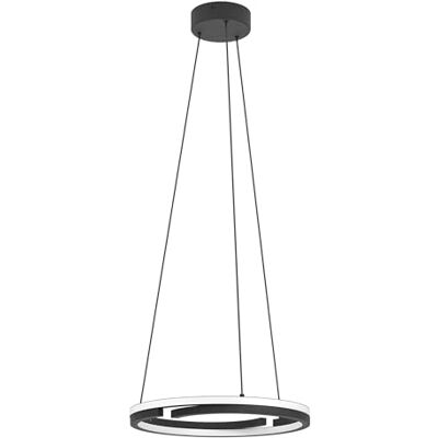 EGLO LED lampa wisząca Mezzomonte, regulowana pilotem, oświetlenie sufitowa do jadalni, metal czarny i biały, ciepłe i zimne światło, 4700 lumenów EGLO LED lampa wisząca Mezzomonte, regulowana pilotem, oświetlenie sufitowa do jadalni, metal czarny i biały, ciepłe i zimne światło, 4700 lumenów