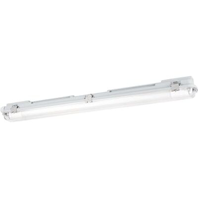 EGLO lampa wilgotne pomieszczenia Eco Tube-E, oświetlenie piwnicy garażu, rurkowa oprawa sufitowa, listwa wilgotne pomieszczenia, 67,5 cm, szary plastik, oprawka G13, IP65 EGLO lampa wilgotne pomieszczenia Eco Tube-E, oświetlenie piwnicy garażu, rurkowa oprawa sufitowa, listwa wilgotne pomieszczenia, 67,5 cm, szary plastik, oprawka G13, IP65
